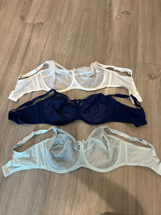 Wacoal Other - Wacoal Sheer Lace Underwire Trio - White, Navy, Light Blue